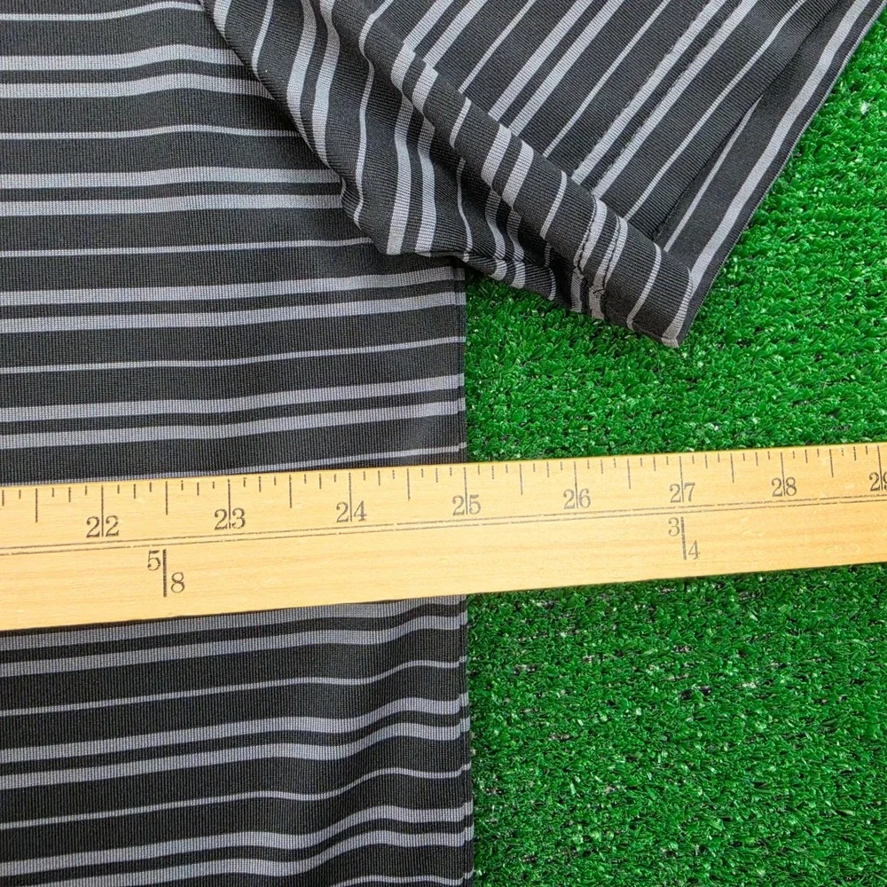 Green‎ Bay Packers Polo Shirt Mens 2XL Black Striped NFL Team Apparel Football